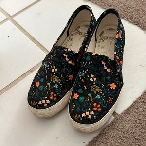 Multi colored flowered Keds